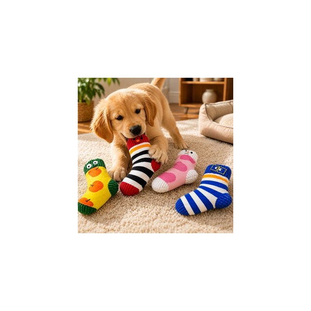 Brinquedo Pet Meia Pelúcia com Apito 22cm - Sortido